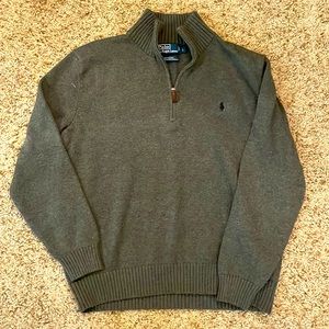 Men’s Polo by Ralph Lauren Gray Half Zip Sweater Size L